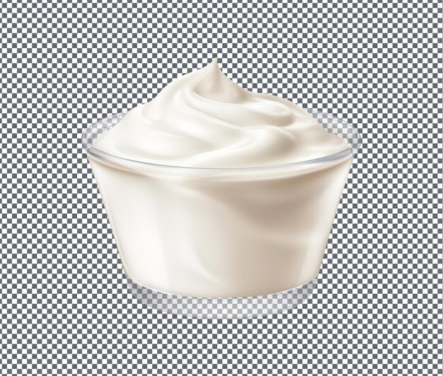 PSD fresh and delicious creamy yogurt isolated on transparent background