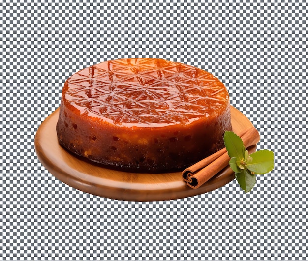 PSD fresh and delicious portuguese christmas cake isolated on transparent background