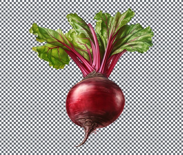 PSD fresh detroit dark red beet isolated on transparent background