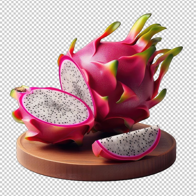 PSD fresh dragon fruit illustration png