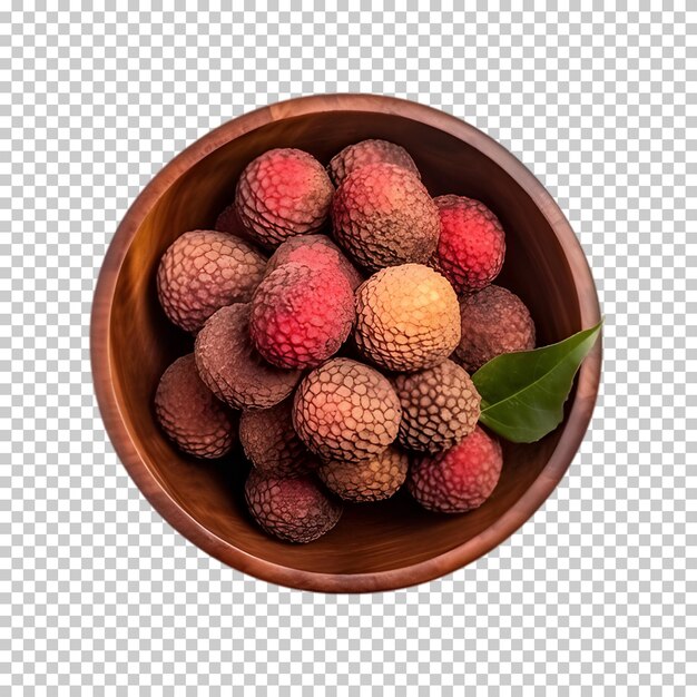 PSD fresh durian in a bowl on transparent background