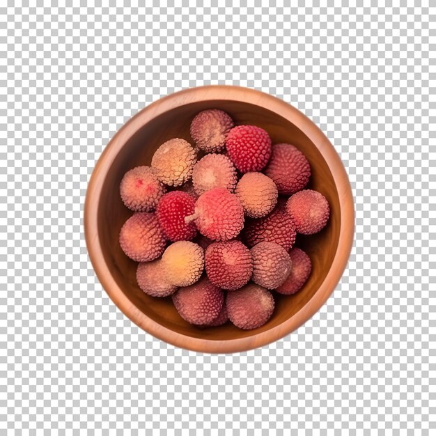 PSD fresh durian in a bowl on transparent background