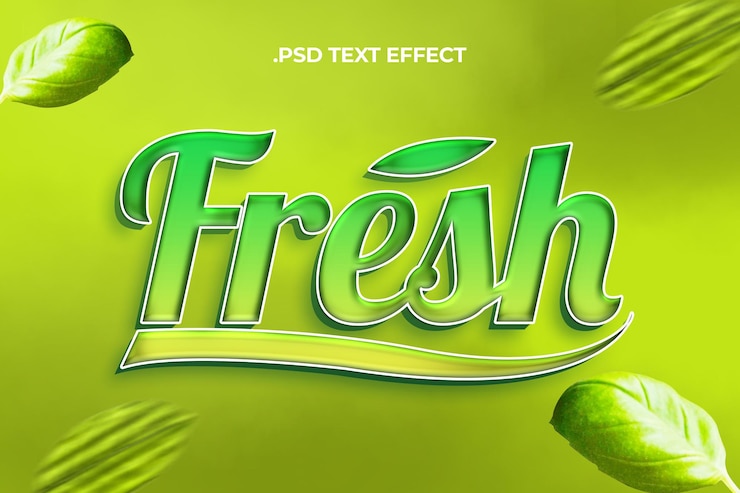 PSD fresh editable text effect