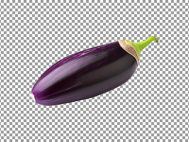 Fresh eggplant vegetable isolated on a transparent background