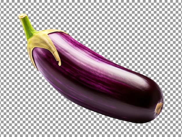 Fresh eggplant vegetable isolated on a transparent background