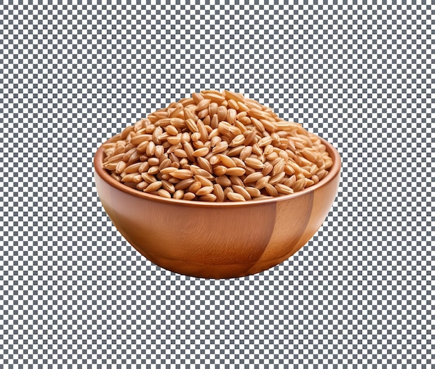 PSD fresh farro dried isolated on white back ground