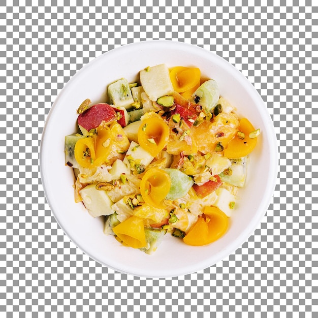 PSD fresh fruit salad isolated on transparent background