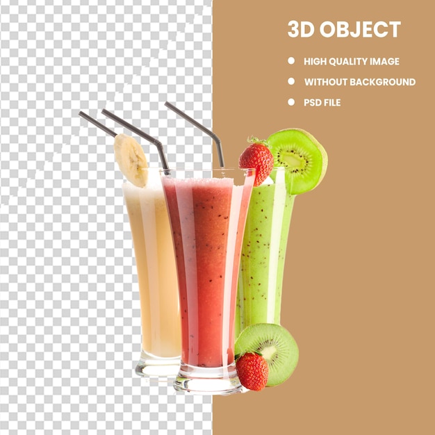 PSD fresh fruit salad juice psd file