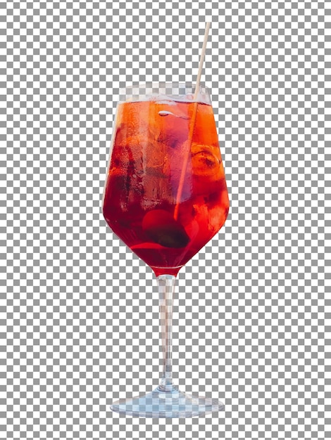 PSD fresh glass of red wine with transparent background