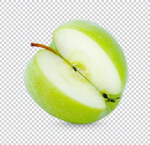 PSD fresh green apple sliced isolated premium psd