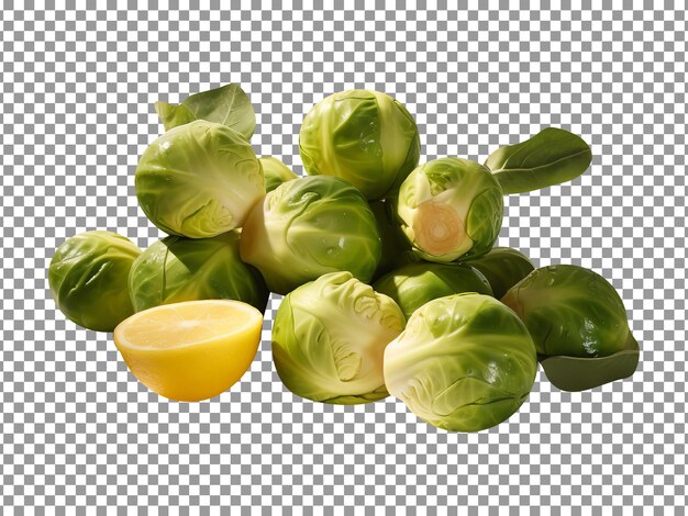 PSD fresh green brussels isolated on transparent background