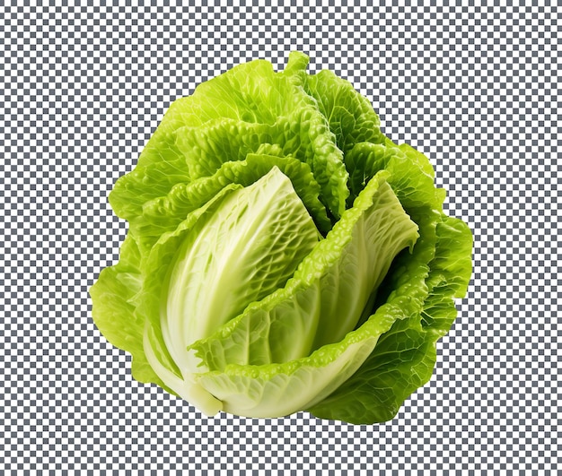 PSD fresh green lettuce isolated on a transparent background