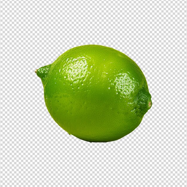 Fresh green lime isolated on transparent background