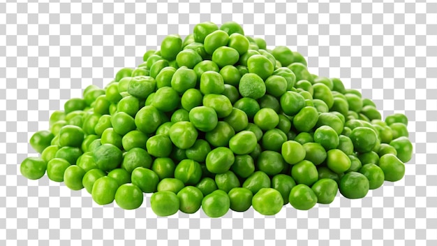 PSD fresh green peeled peas isolated on transparent background