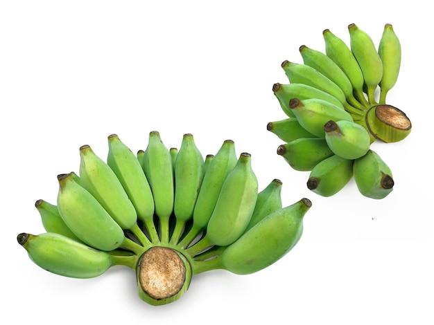 Fresh green raw banana transparent background