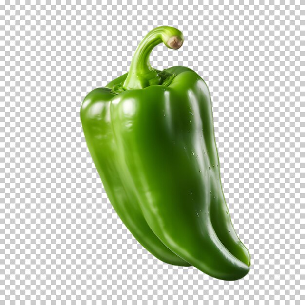 PSD fresh green sweet pepper isolated on transparent background