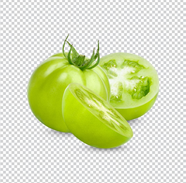 Fresh green tomatoes isolated premium psd