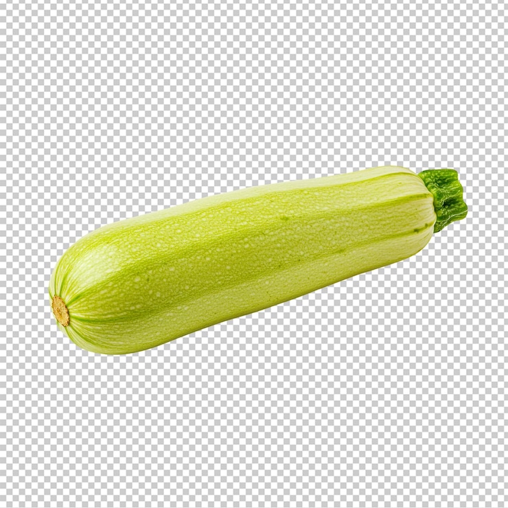 PSD fresh green zucchini on a transparent background
