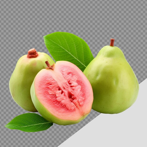 PSD fresh guava png isolated on transparent background