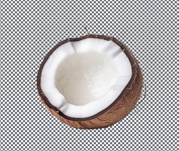 PSD fresh and healthy coconut isolated on transparent background