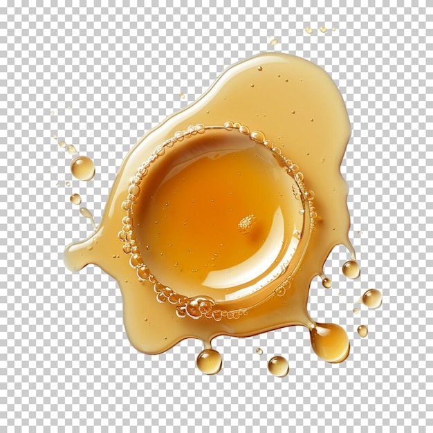 PSD fresh honeycomb with honey drop isolated on transparent background