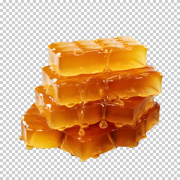 PSD fresh honeycombs isolated on transparent background