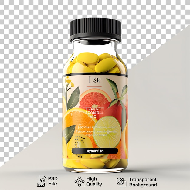 Fresh juice glass bottle mockup isolated on transparent background include png file