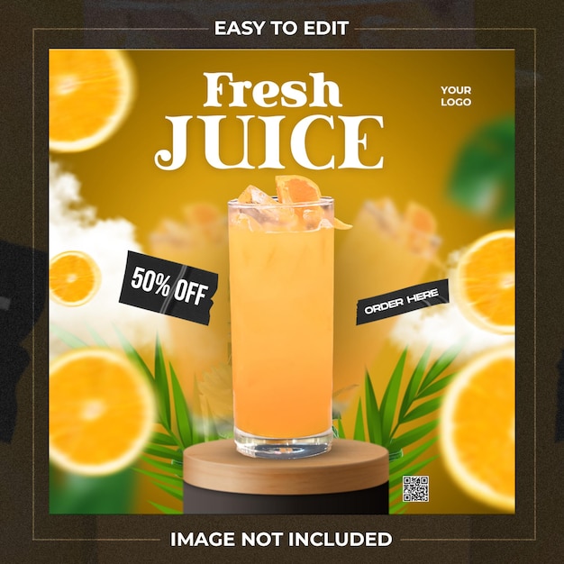 Шаблон социальных сетей fresh juice