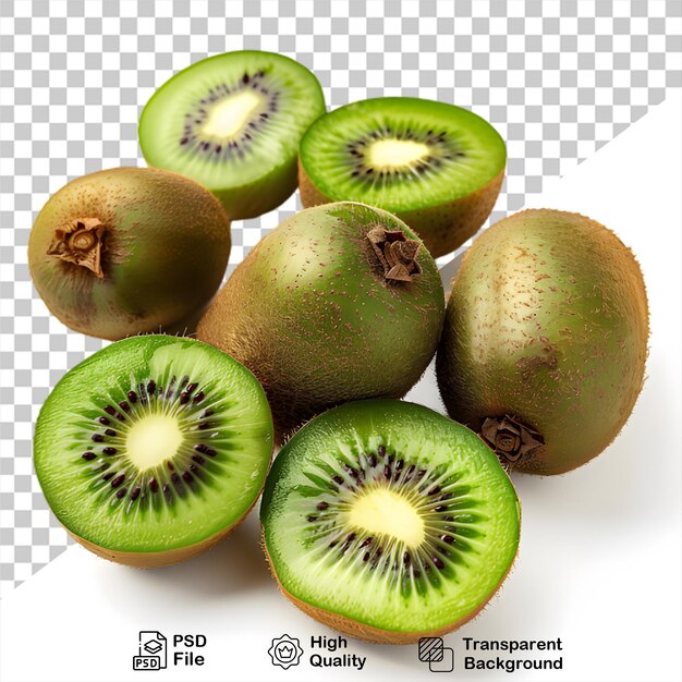 PSD fresh kiwi fruits isolated on transparent background