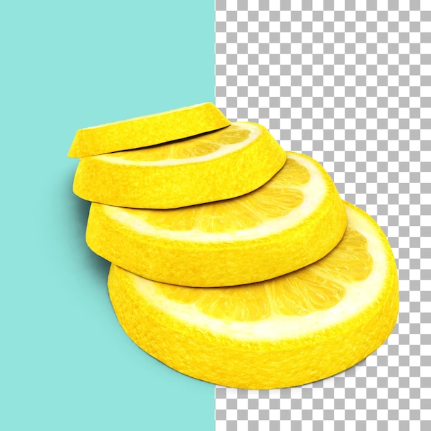 PSD fette di limone fresche per il tuo concetto di bevande