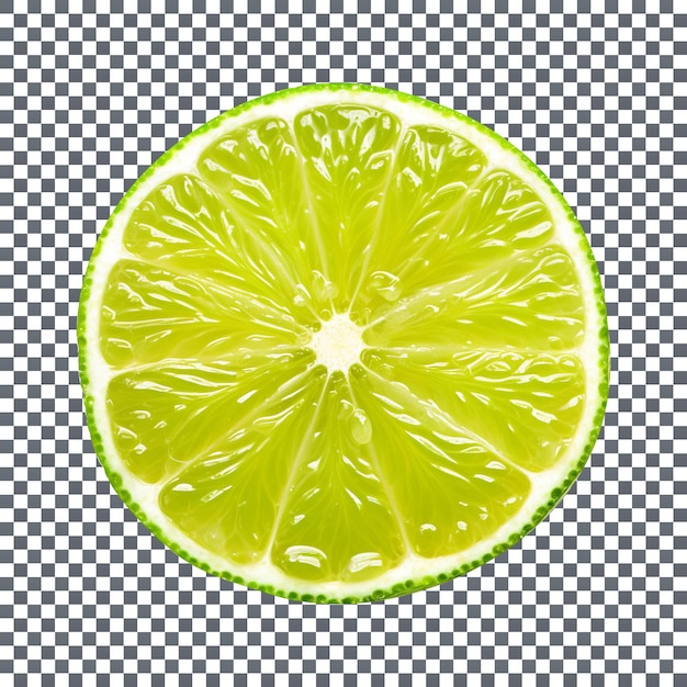 PSD fresh lime slice isolated on transparent background