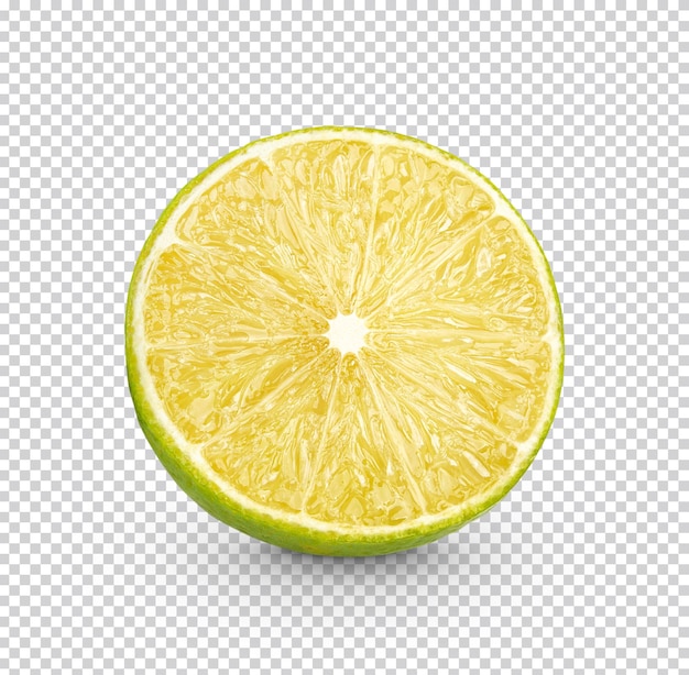 PSD fresh lime sliced isolated premium psd