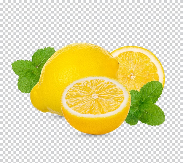Свежий лайм с листьями мяты изолированы