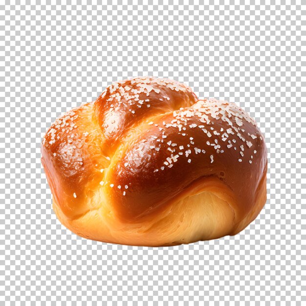 Fresh little single bread isolated on transparent background