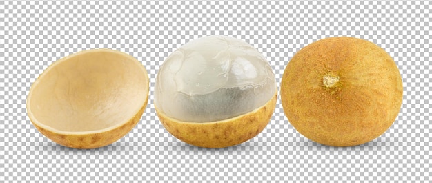 Fresh longan isolated on alpha layer