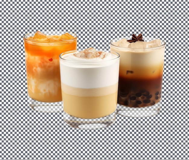 PSD fresh and magnificent warm liqueur isolated on transparent background