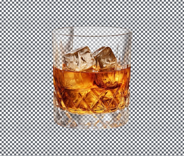 PSD fresh and magnificent warm whiskey isolated on transparent background