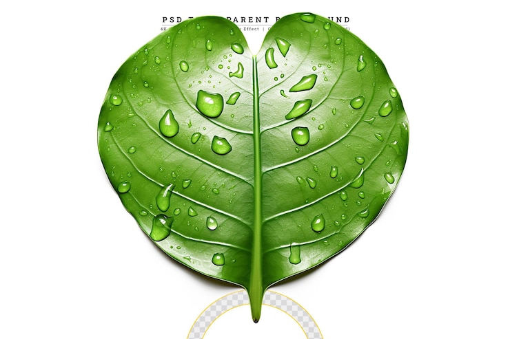 PSD 白色背景上的新鲜薄荷叶子