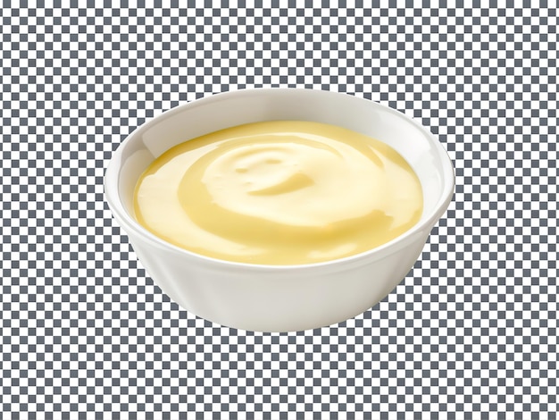 PSD fresh mornay sauce bowl isolated on transparent background