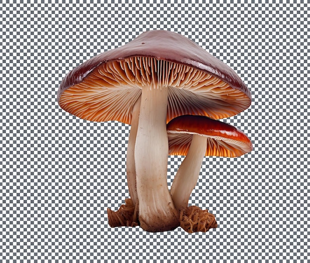 PSD fresh mushroom isolated on transparent background