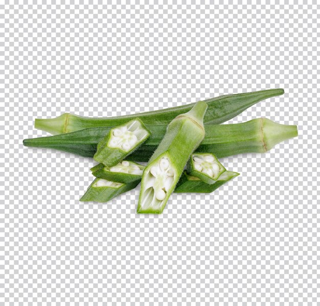 PSD fresh okra isolated premium psd