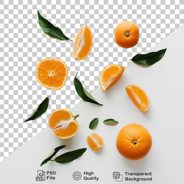 Fresh orange fruits isolated on transparent background include png file