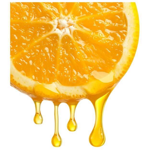 Fresh orange juice dripping