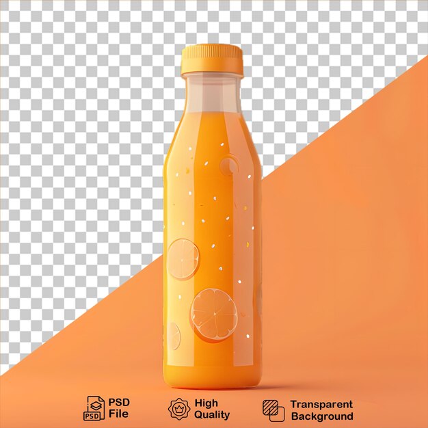 PSD Свежий апельсиновый сок стекло изолировано на прозрачном фоне включают png файл