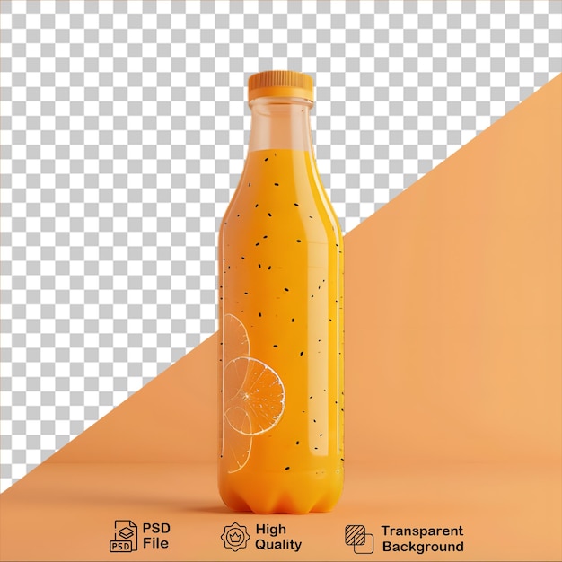 PSD Свежий апельсиновый сок стекло изолировано на прозрачном фоне включают png файл