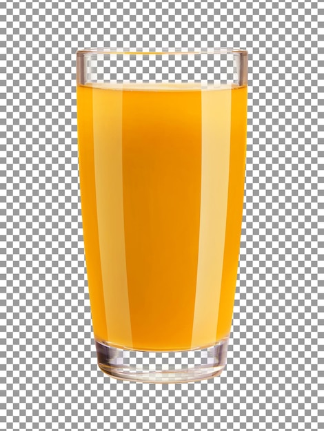 PSD fresh orange juice in glass isolated on transparent background