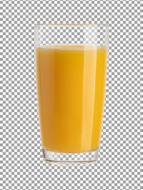 PSD fresh orange juice glass isolated on transparent background