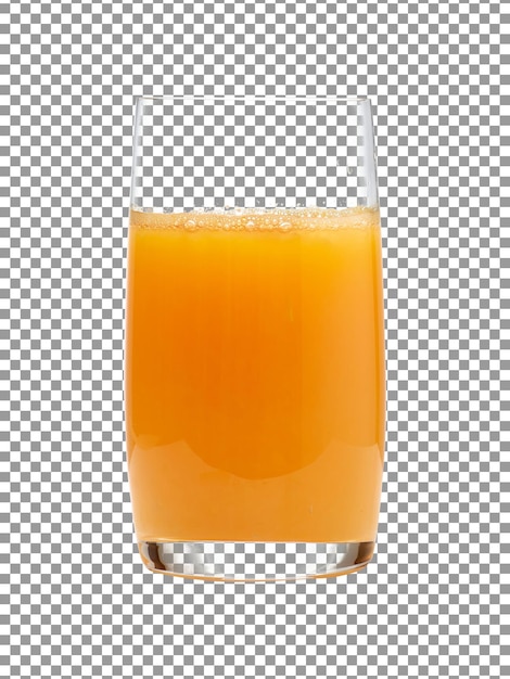 PSD fresh orange juice in glass on transparent background