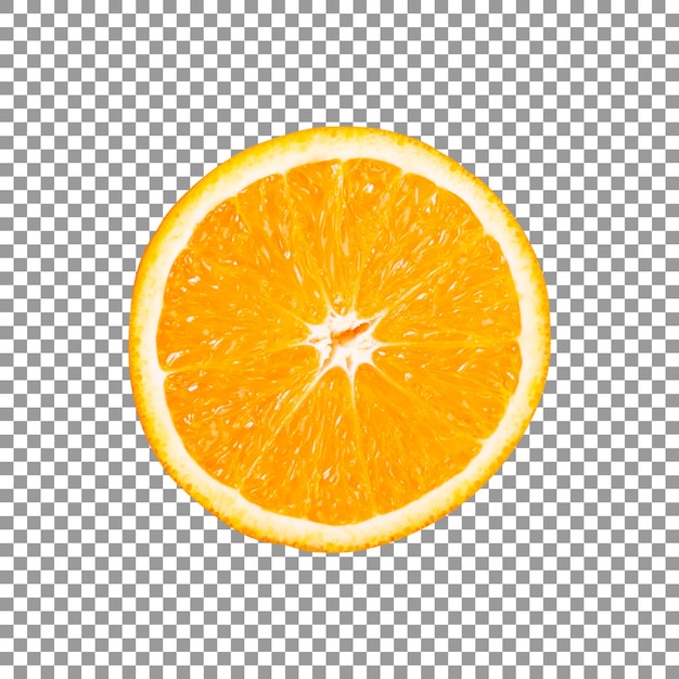 PSD fresh orange slice isolated on transparent background