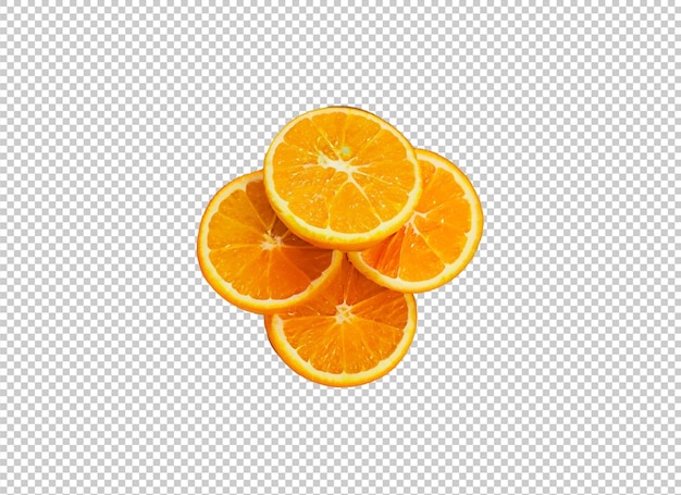 Fresh Orange Sliced On Alpha Layer